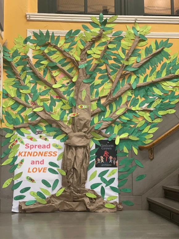 PS 205 Celebrates Respect for All Week with a Kindness Tree